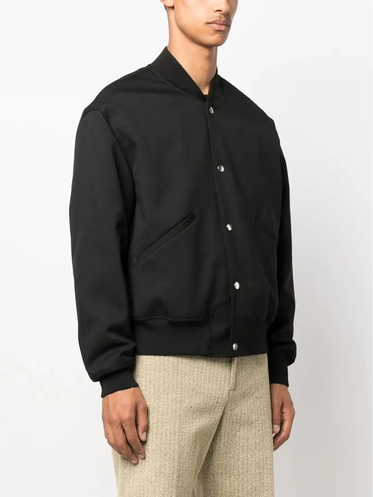 Jil Sander 無地コットンボンバージャケット - 画像3