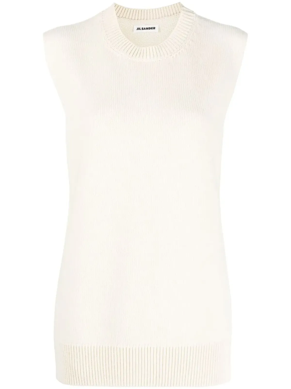 Jil Sander カシミヤ混紡ウールのニットベスト - 画像1