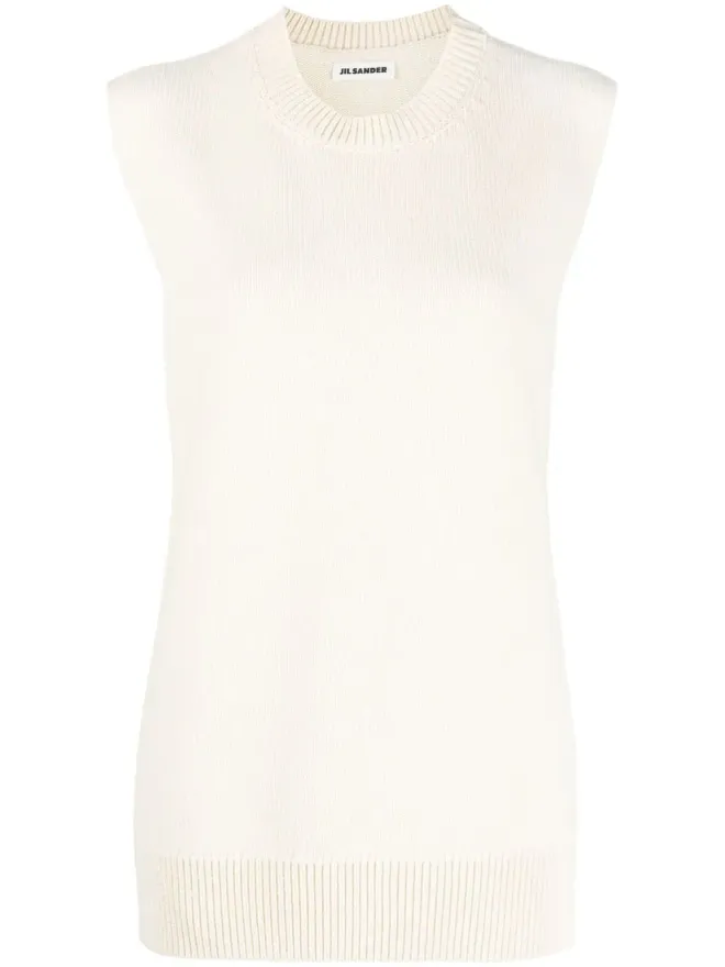 Jil Sander Jil Sander カシミヤ混紡ウールのニットベストの商品画像