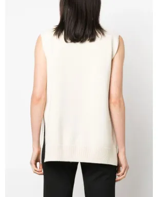 Jil Sander カシミヤ混紡ウールのニットベスト - サムネイル4