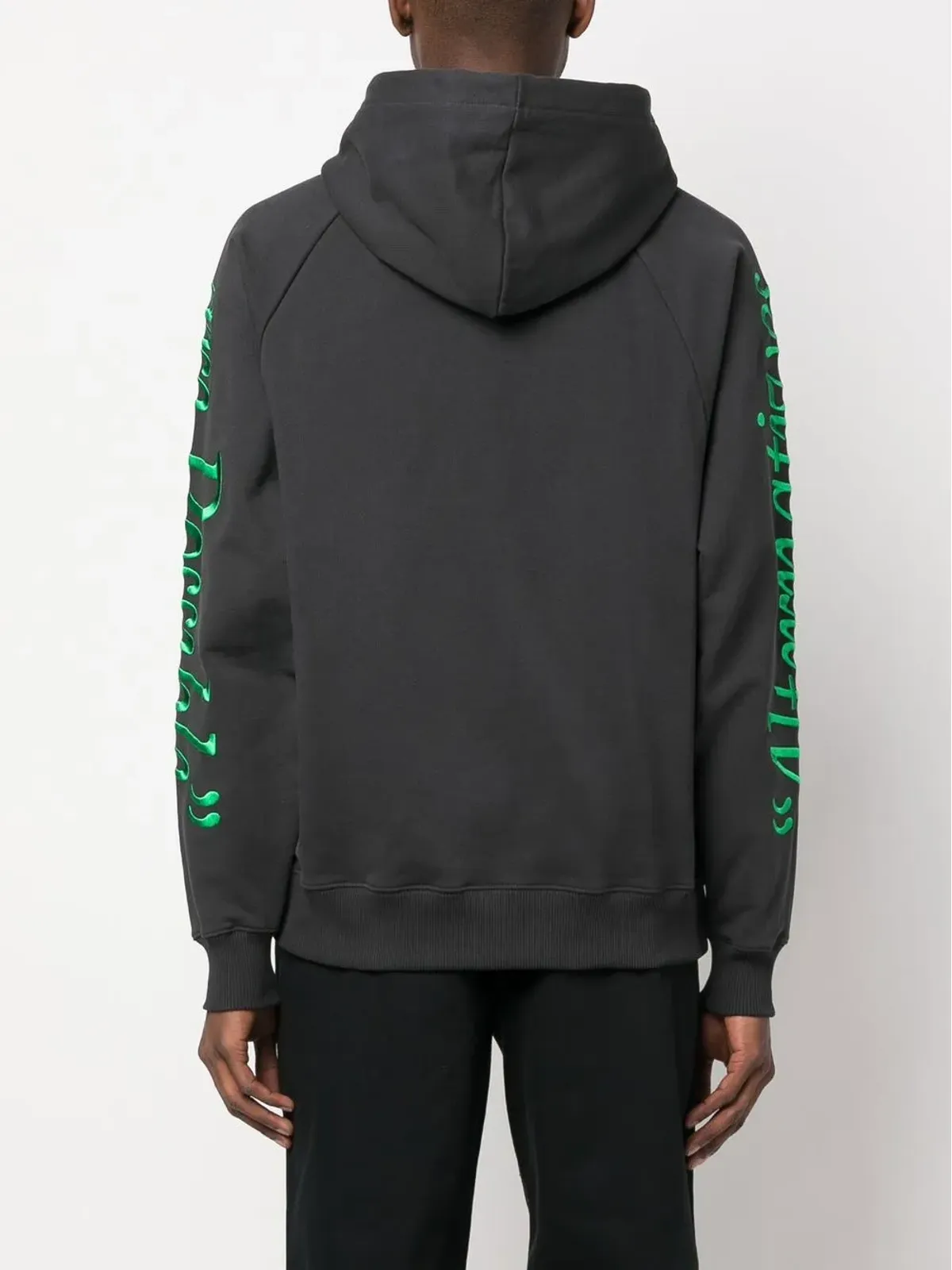 Études Studio Racing Eco logo-embroidered hoodie - Black - 画像4