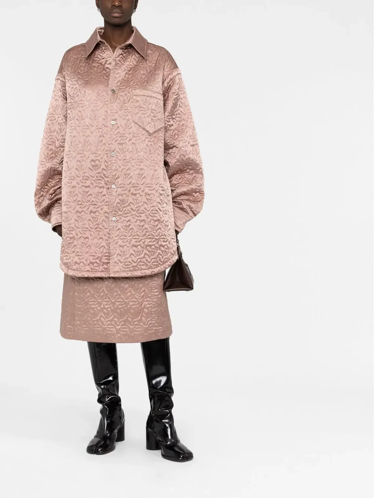 Maison Margiela キルテッドサテンシャツ - 画像2