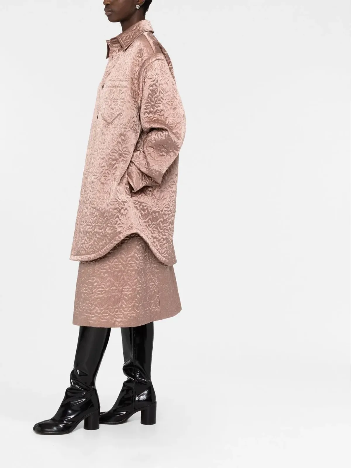 Maison Margiela キルテッドサテンシャツ - 画像4