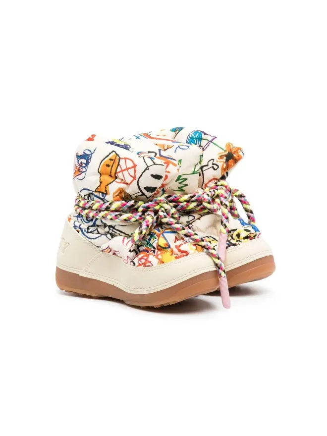 Khrisjoy Kids Khrisjoy Kids キルテッドプリントブーツの商品画像