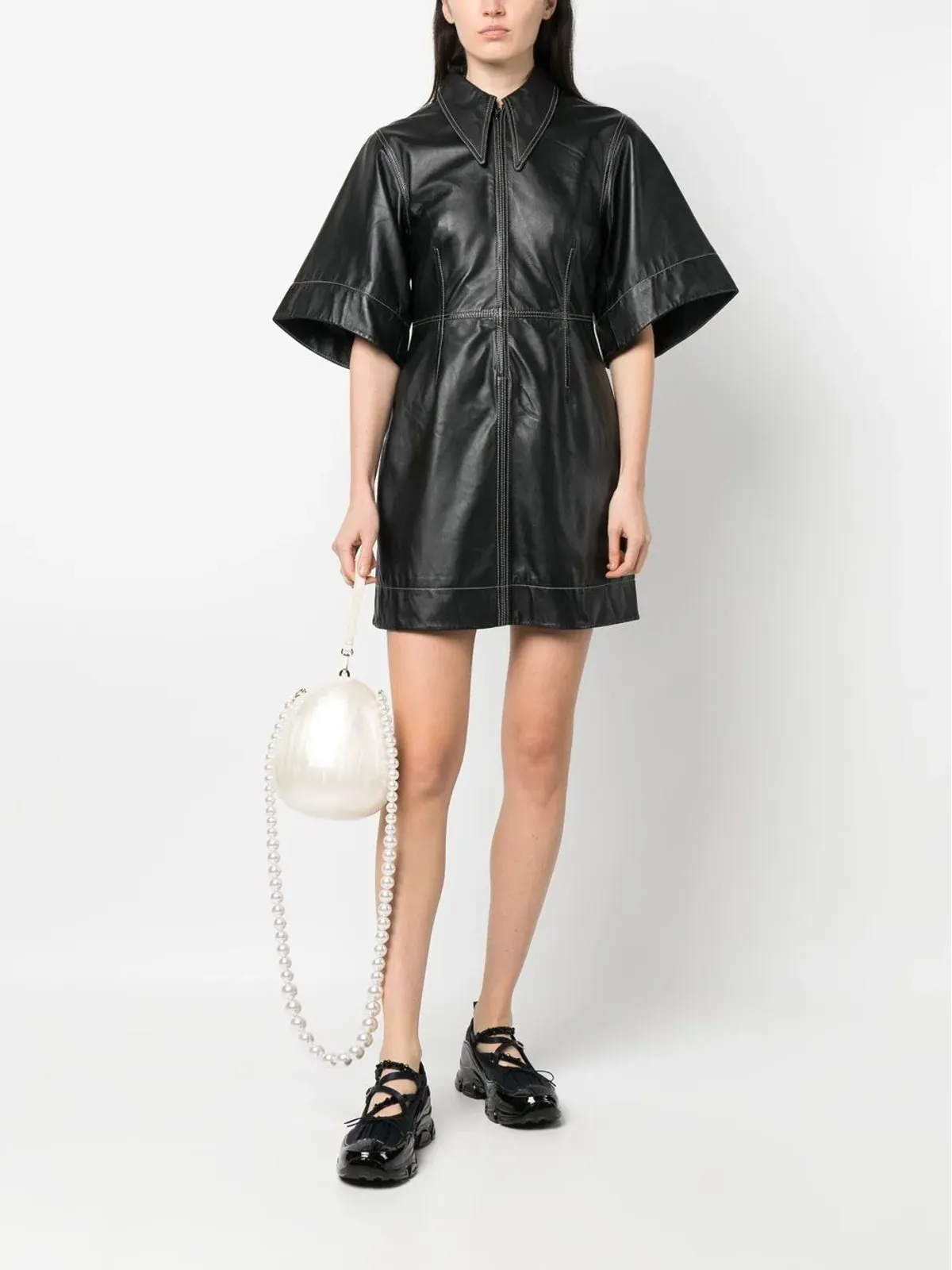 Simone Rocha エッグ フェイクパール トートバッグ - 画像2