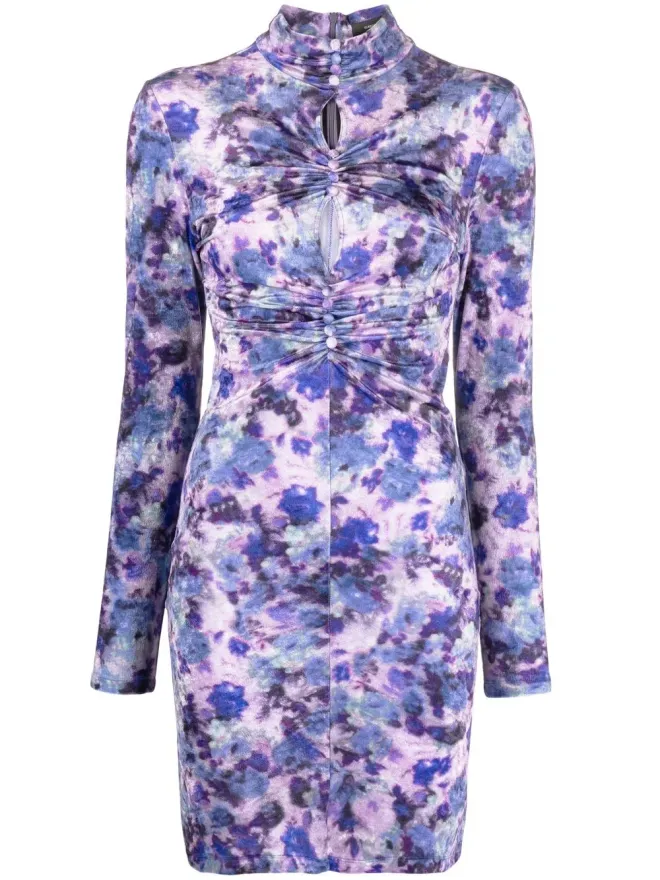 Isabel Marant ISABEL MARANT 抽象プリントのミニドレスの商品画像