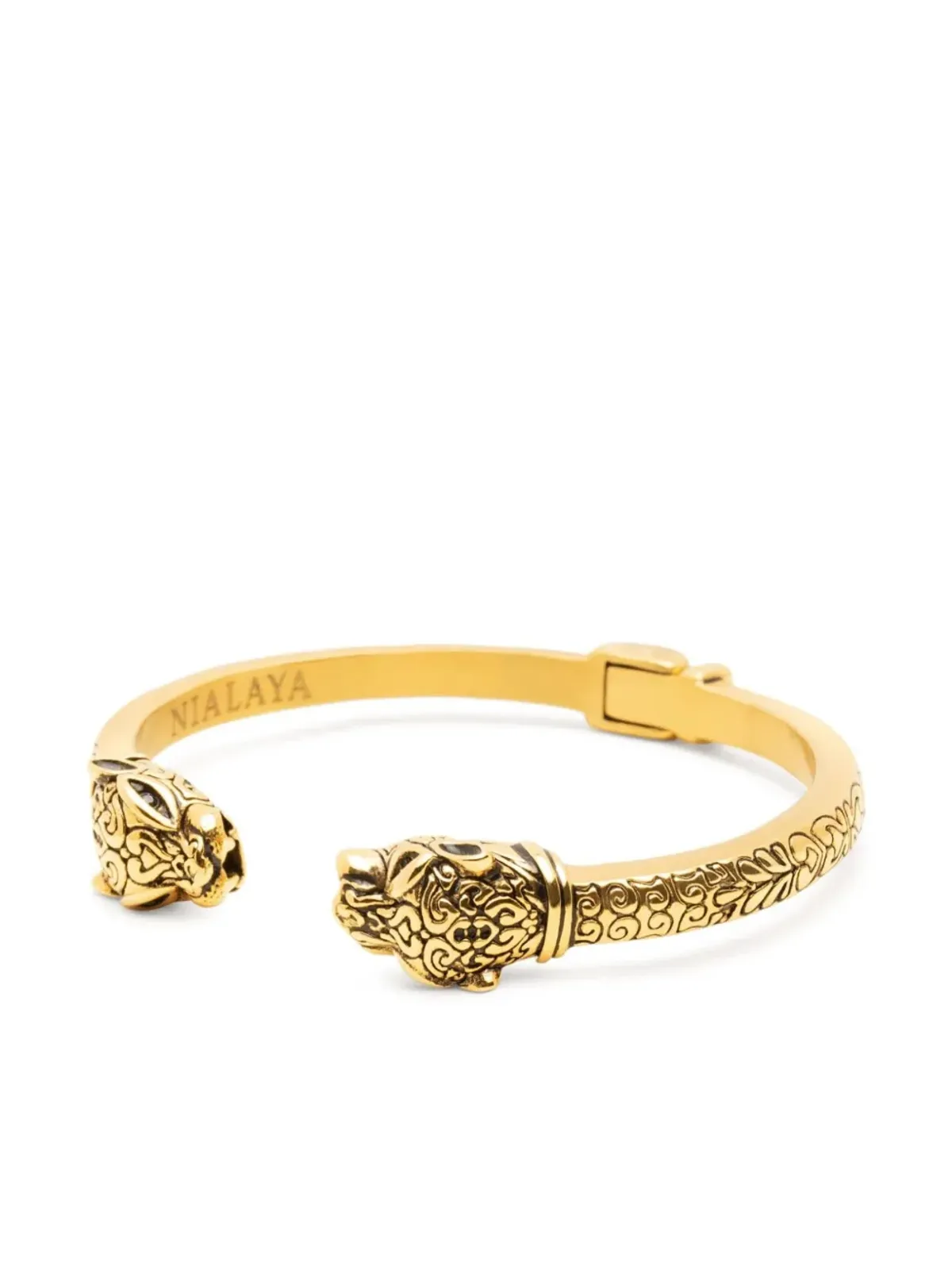 Nialaya Jewelry パンサー ヒンジ付き バングル - 画像2
