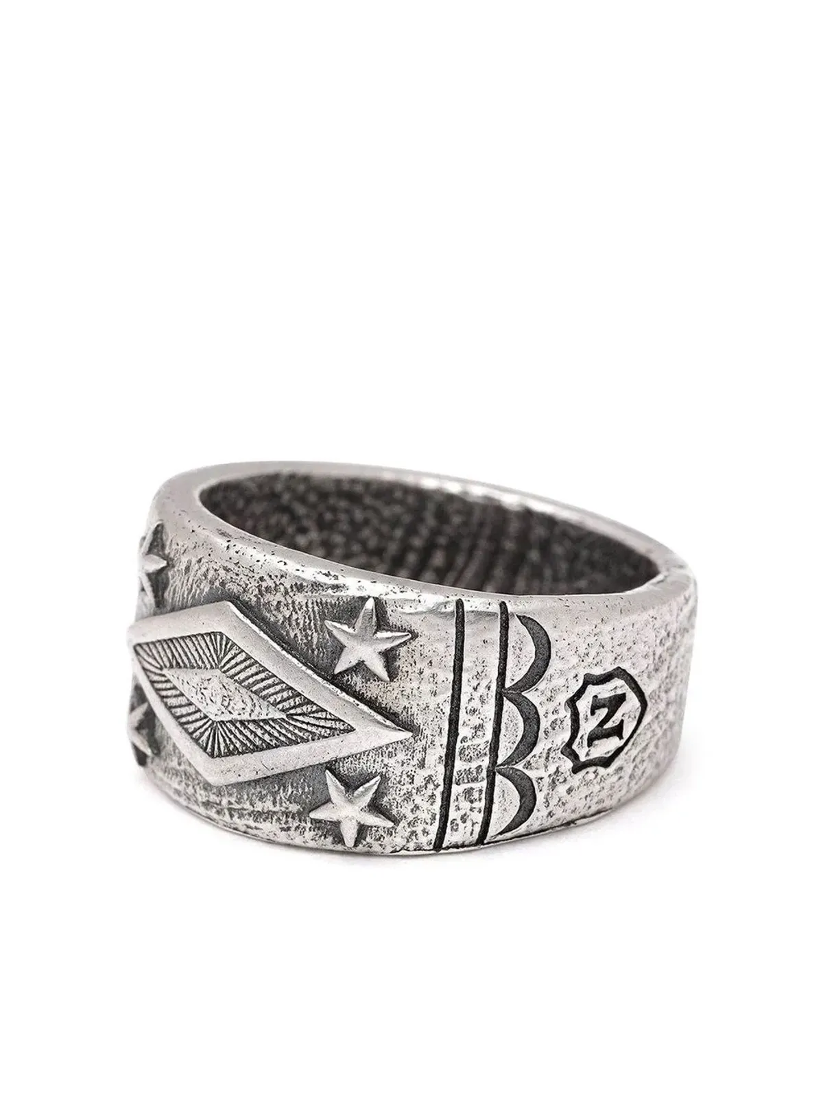Nialaya Jewelry 刻印入りヴィンテージ風リング - 画像3