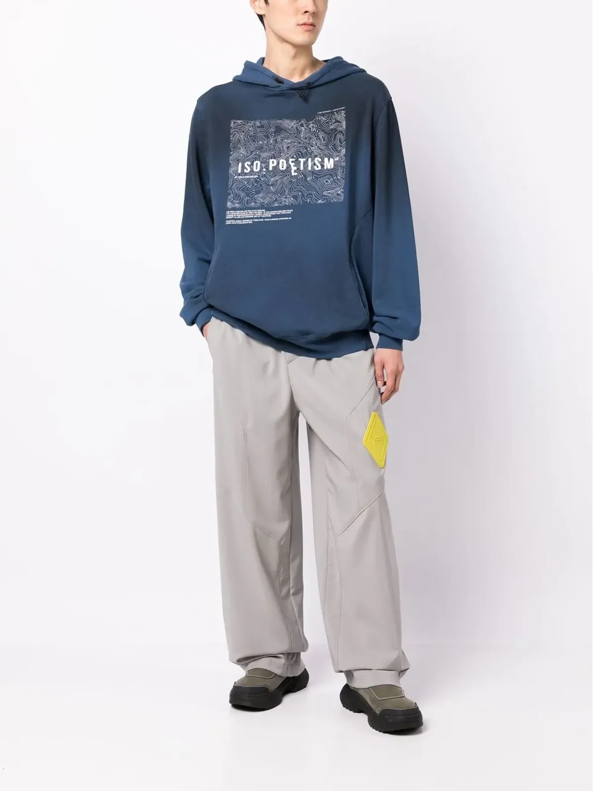 ISO.POETISM グラフィックロゴプリント フーディ - 画像2
