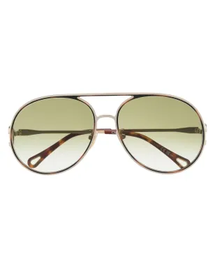 Chloé Eyewear オースティン オーバーサイズサングラス - ゴールド - サムネイル1