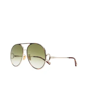 Chloé Eyewear オースティン オーバーサイズサングラス - ゴールド - サムネイル2