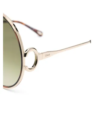 Chloé Eyewear オースティン オーバーサイズサングラス - ゴールド - サムネイル3