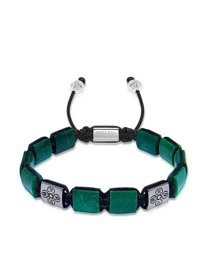 Nialaya Jewelry Nialaya Jewelry グリーンアフリカンジェイド ブレスレットの商品画像
