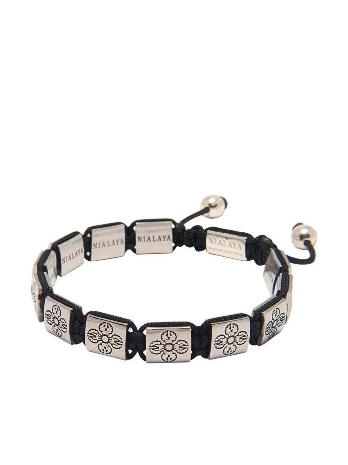 Nialaya Jewelry ドージェ フラットビード ブレスレット - シルバー - 画像2