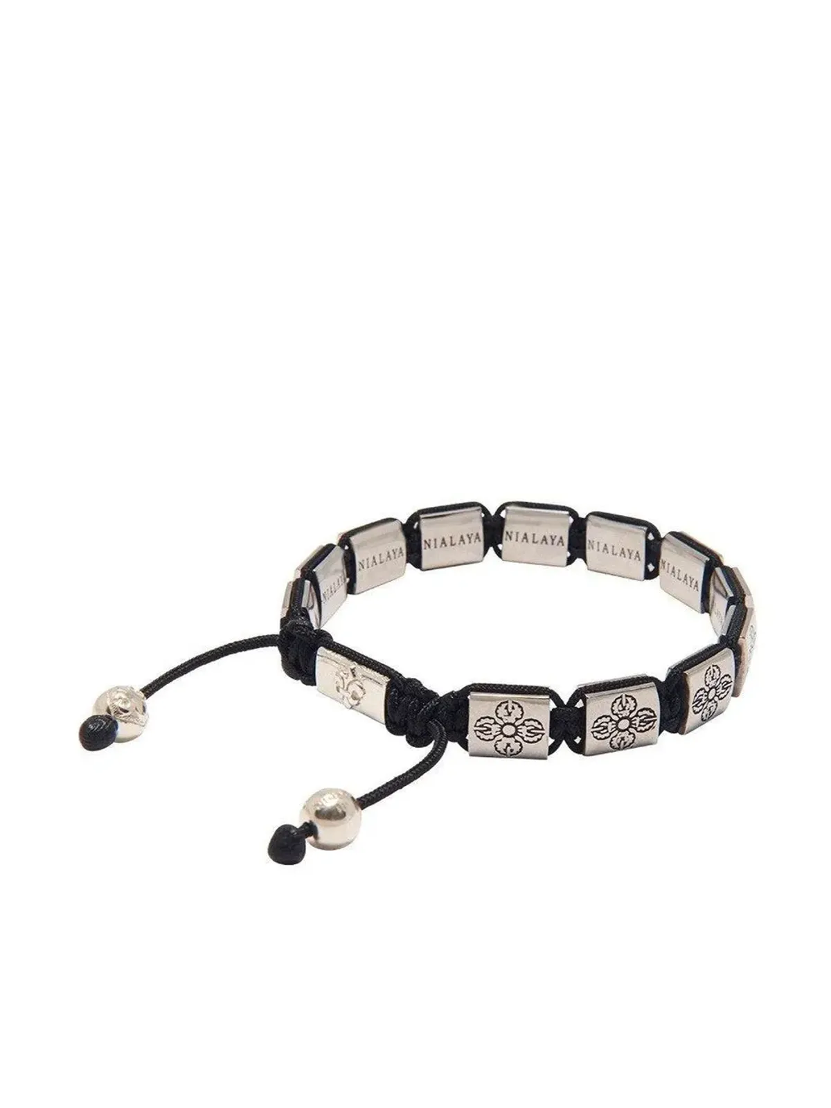 Nialaya Jewelry ドージェ フラットビード ブレスレット - シルバー - 画像3