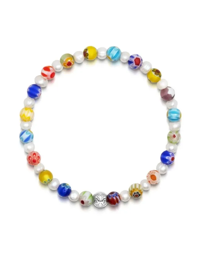 Nialaya Jewelry Nialaya Jewelry ガラスパールディテール ブレスレットの商品画像