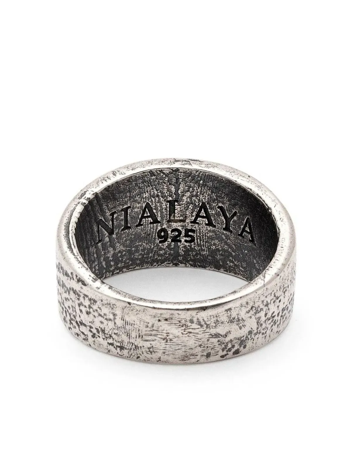 Nialaya Jewelry 刻印入りスターリングシルバーリング - 画像3