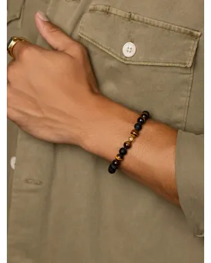 Nialaya Jewelry タイガーアイ オニキス ブレスレット - ブラウン - サムネイル2
