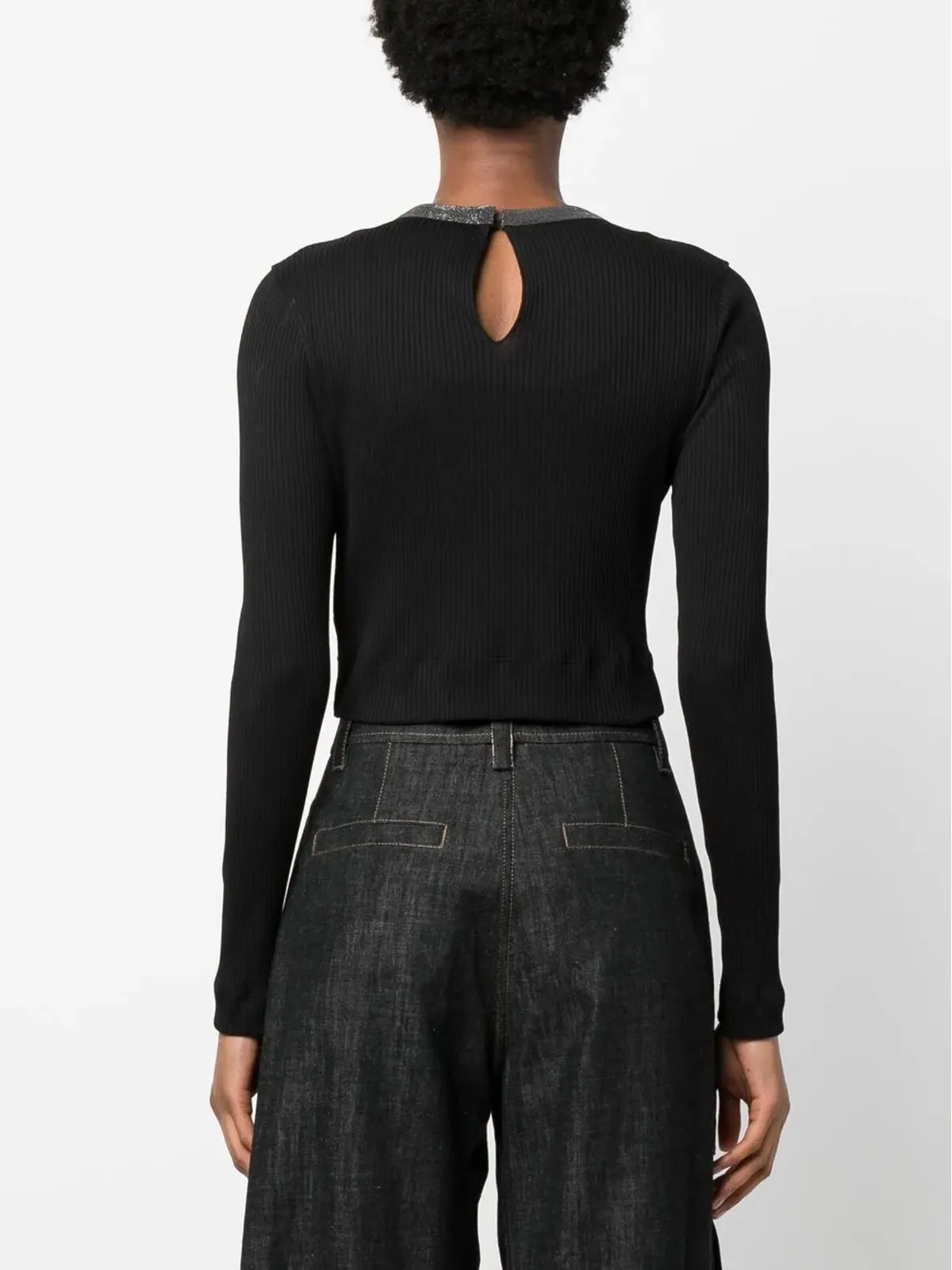 Brunello Cucinelli ビーズディテール ロングスリーブTシャツ - 画像4