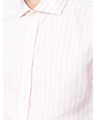 Brunello Cucinelli ストライププリント長袖シャツ - ピンク - サムネイル5