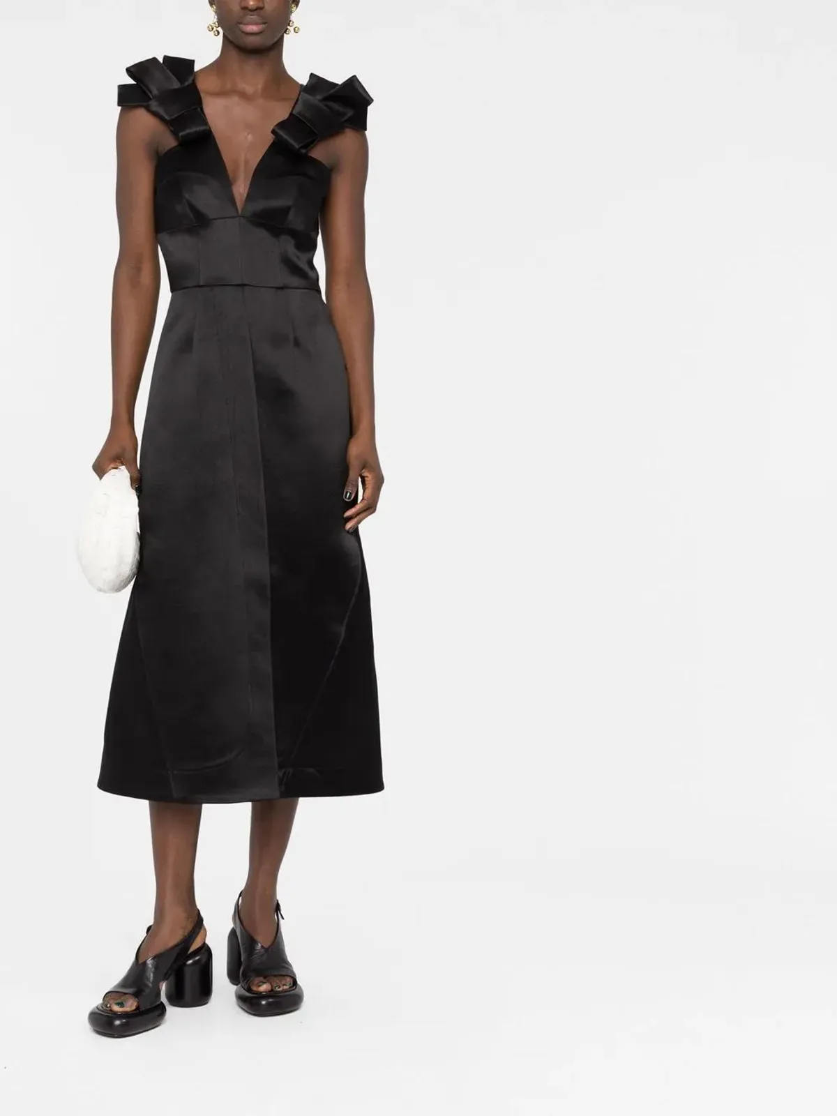 Jil Sander リボンディテール ミディドレス - 画像2
