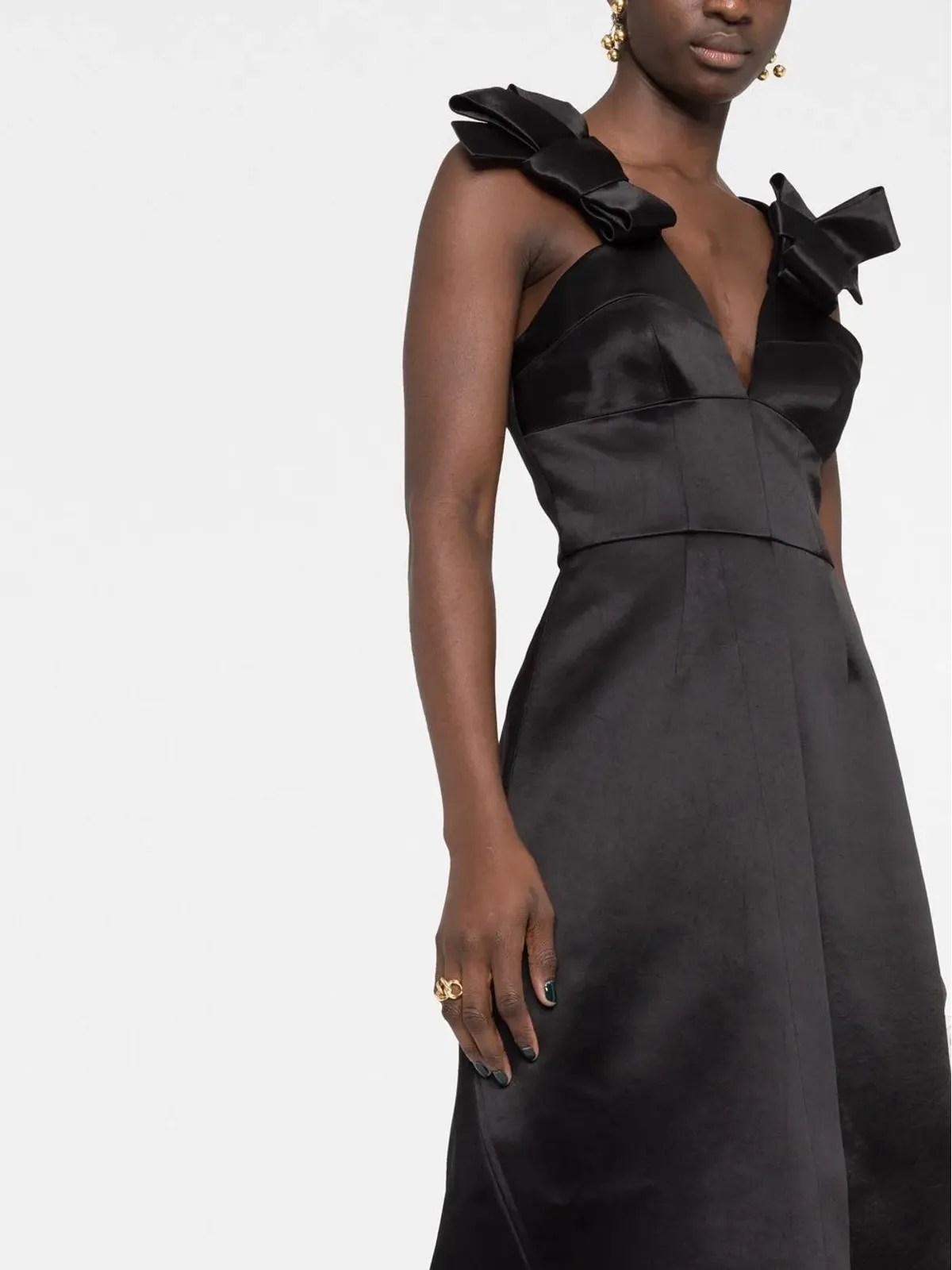 Jil Sander リボンディテール ミディドレス - 画像3