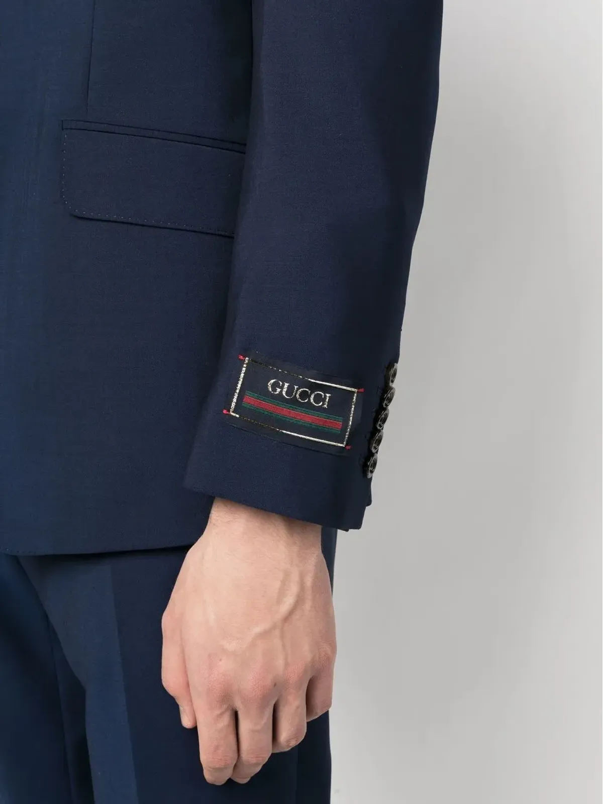 Gucci シングルブレスト ウール混紡 スーツ - 画像4