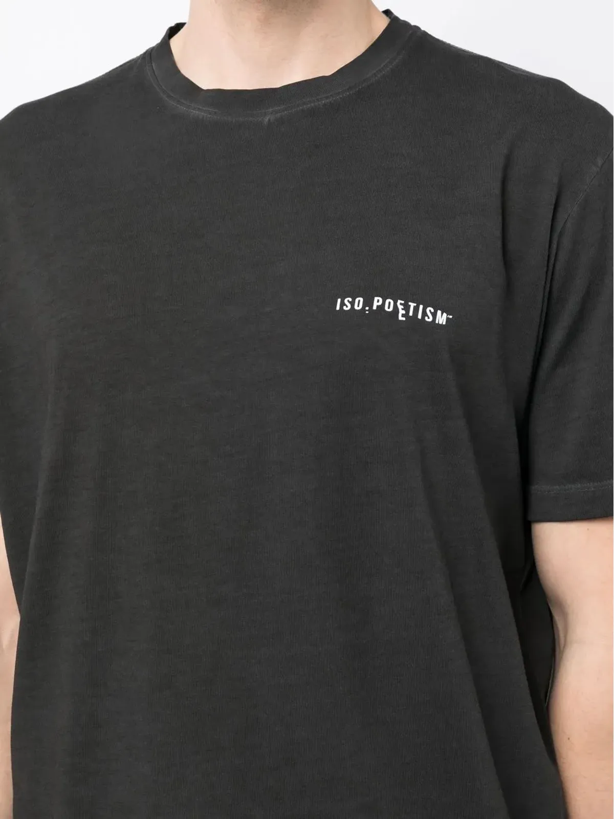 ISO.POETISM ロゴプリント半袖Tシャツ - ブラック - 画像5
