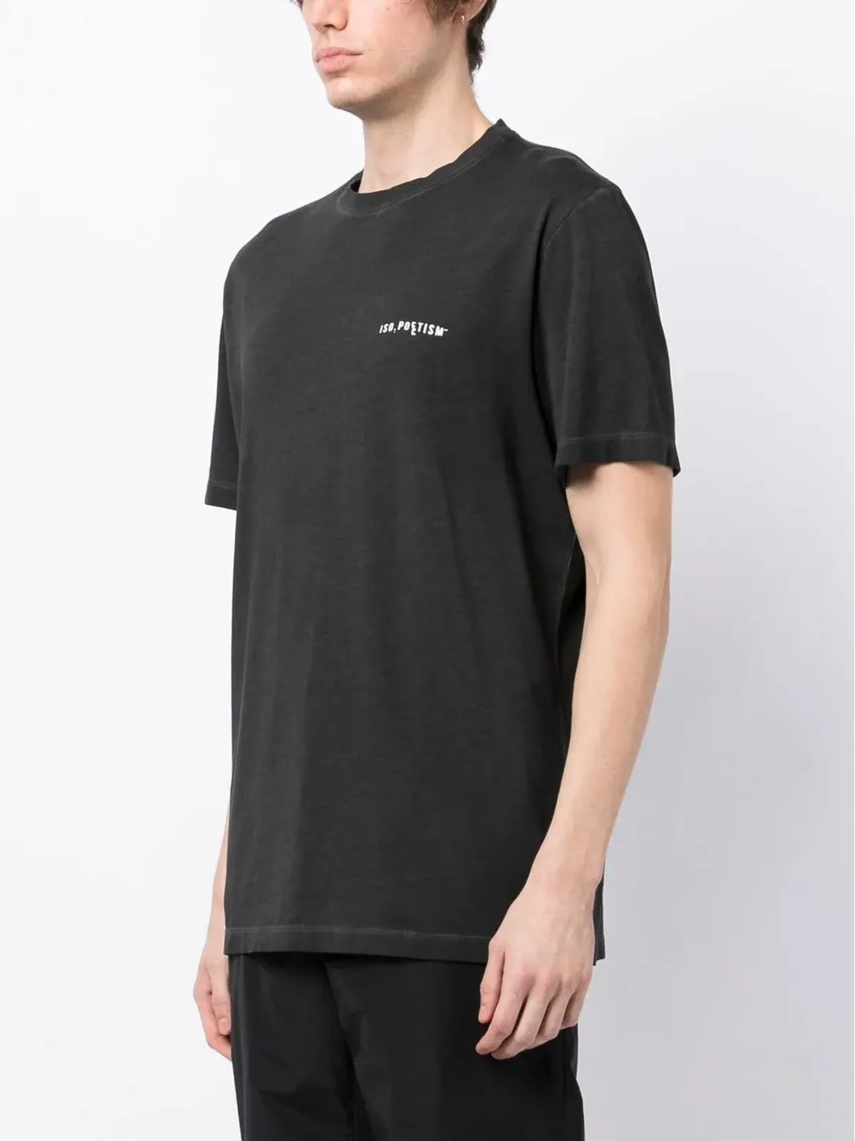 ISO.POETISM ロゴプリント半袖Tシャツ - ブラック - 画像3