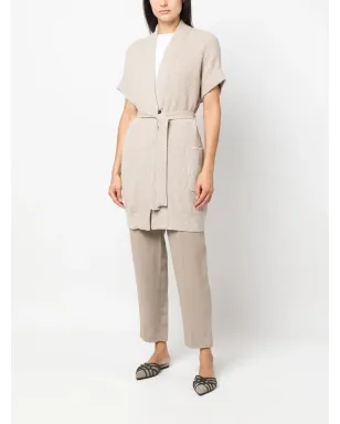 Brunello Cucinelli チャンクニット ノースリーブカーディガン ブラウン - サムネイル2