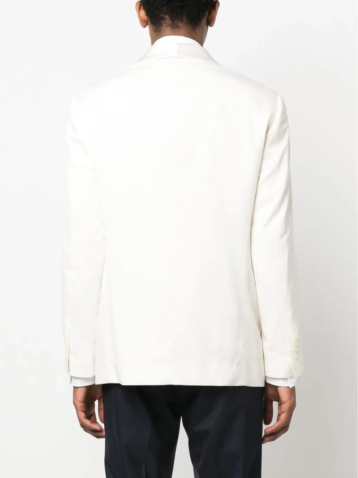 Brunello Cucinelli シルクスーツジャケット ホワイト - 画像4