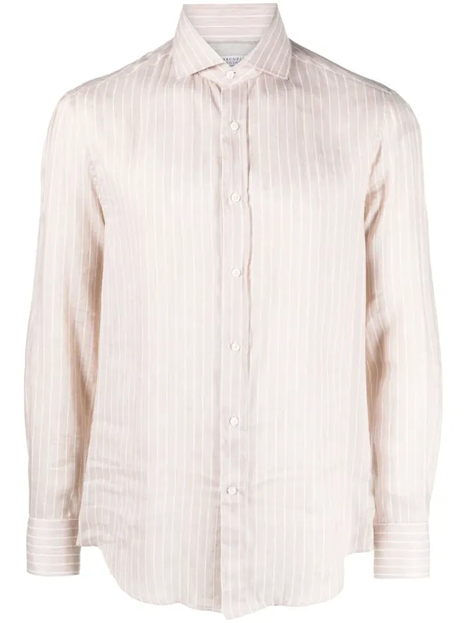 Brunello Cucinelli Brunello Cucinelli 長袖ストライプシャツの商品画像