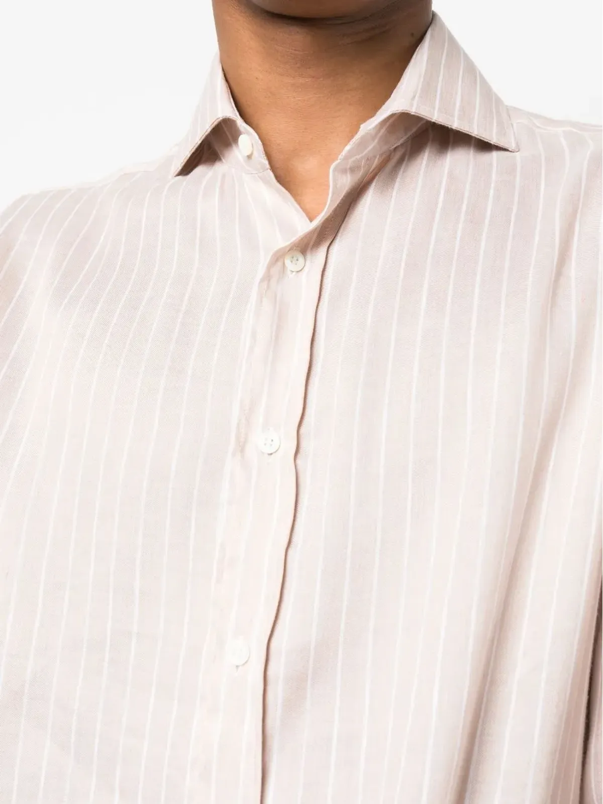 Brunello Cucinelli 長袖ストライプシャツ - 画像5
