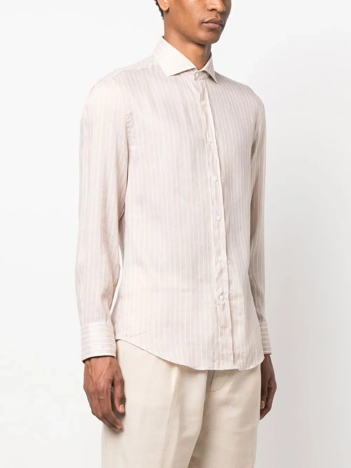 Brunello Cucinelli 長袖ストライプシャツ - 画像3