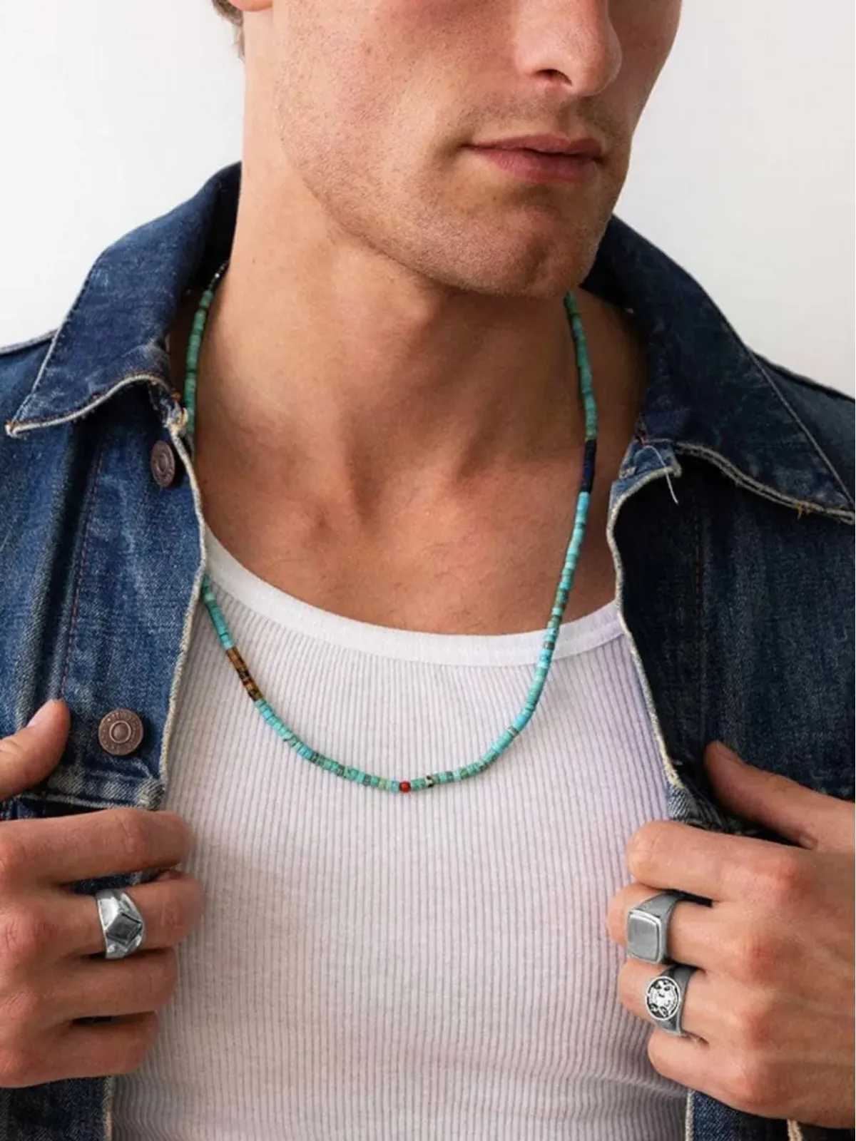 Nialaya Jewelry ヘイシービーズ ネックレス - シルバー - 画像5