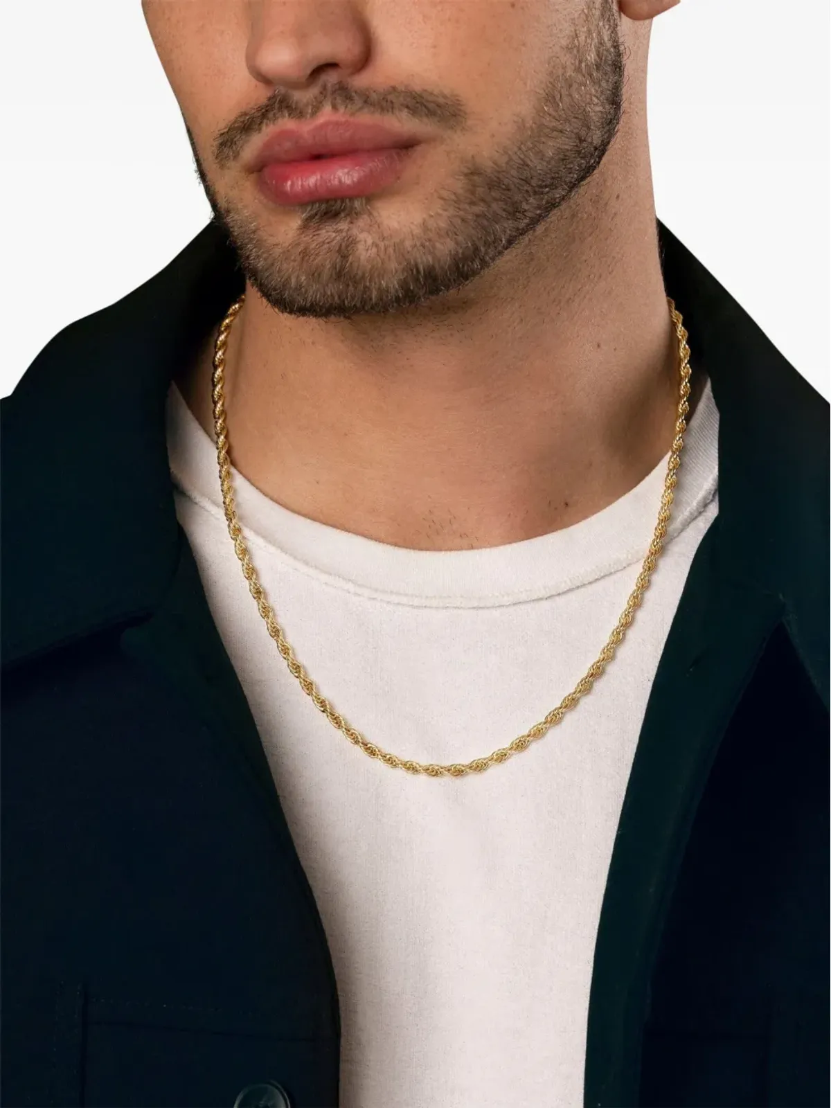 Nialaya Jewelry ポリッシュド ロープチェーン ネックレス - ゴールド - 画像3