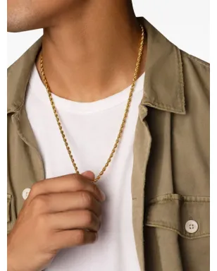 Nialaya Jewelry ポリッシュド ロープチェーン ネックレス - ゴールド - サムネイル4