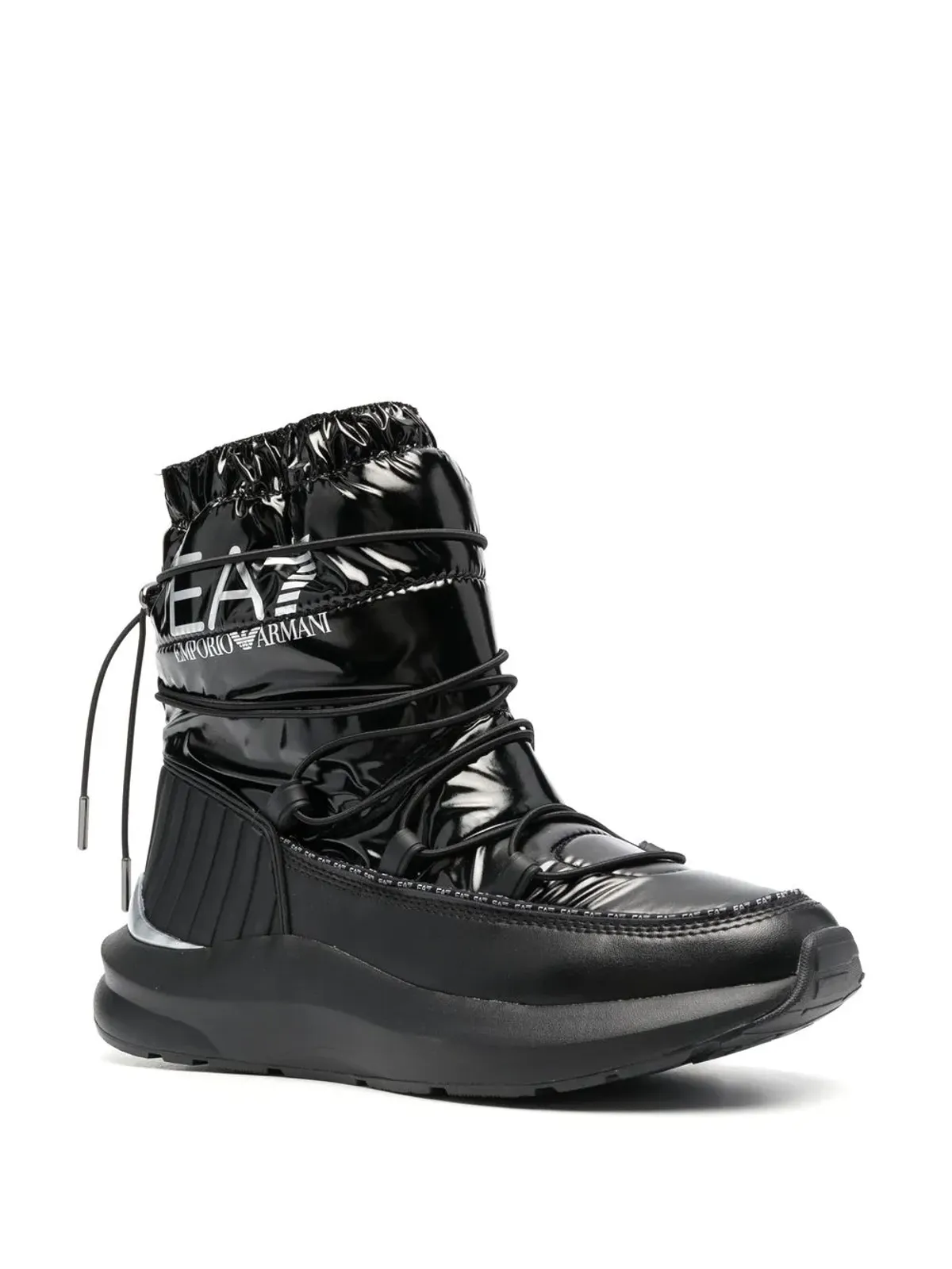 Ea7 Emporio Armani ロゴプリント キルテッド スノーブーツ - 画像2