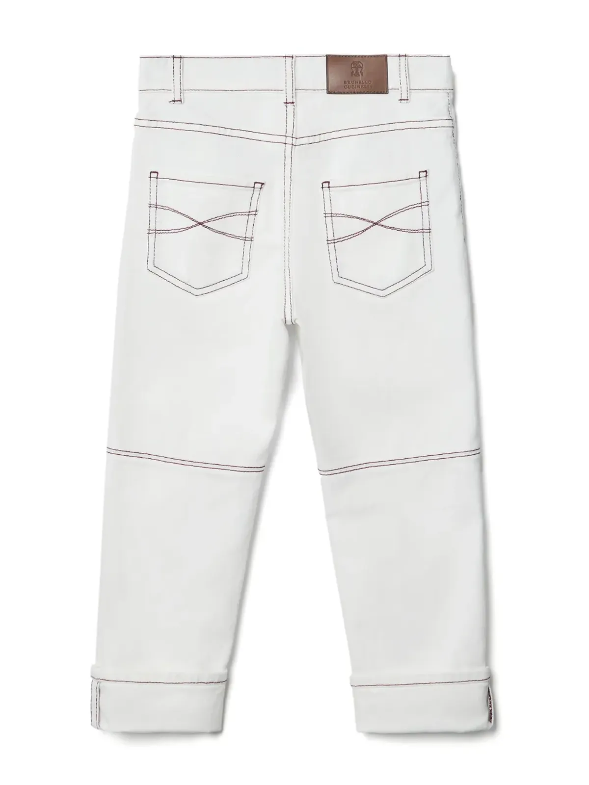 Brunello Cucinelli Kids ステッチディテール ストレートジーンズ - 画像2