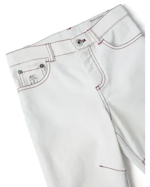 Brunello Cucinelli Kids ステッチディテール ストレートジーンズ - サムネイル3