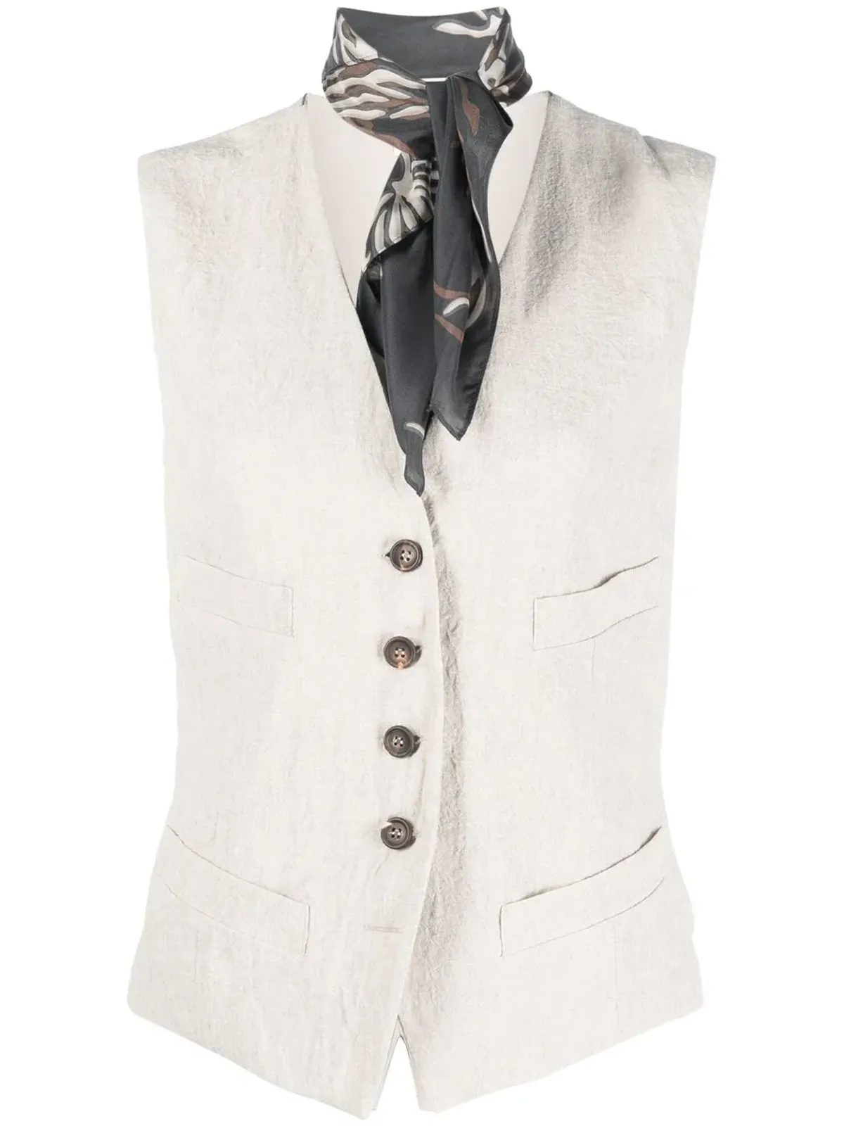 Brunello Cucinelli Vネック ボタンアップ ウエストコート - 画像1