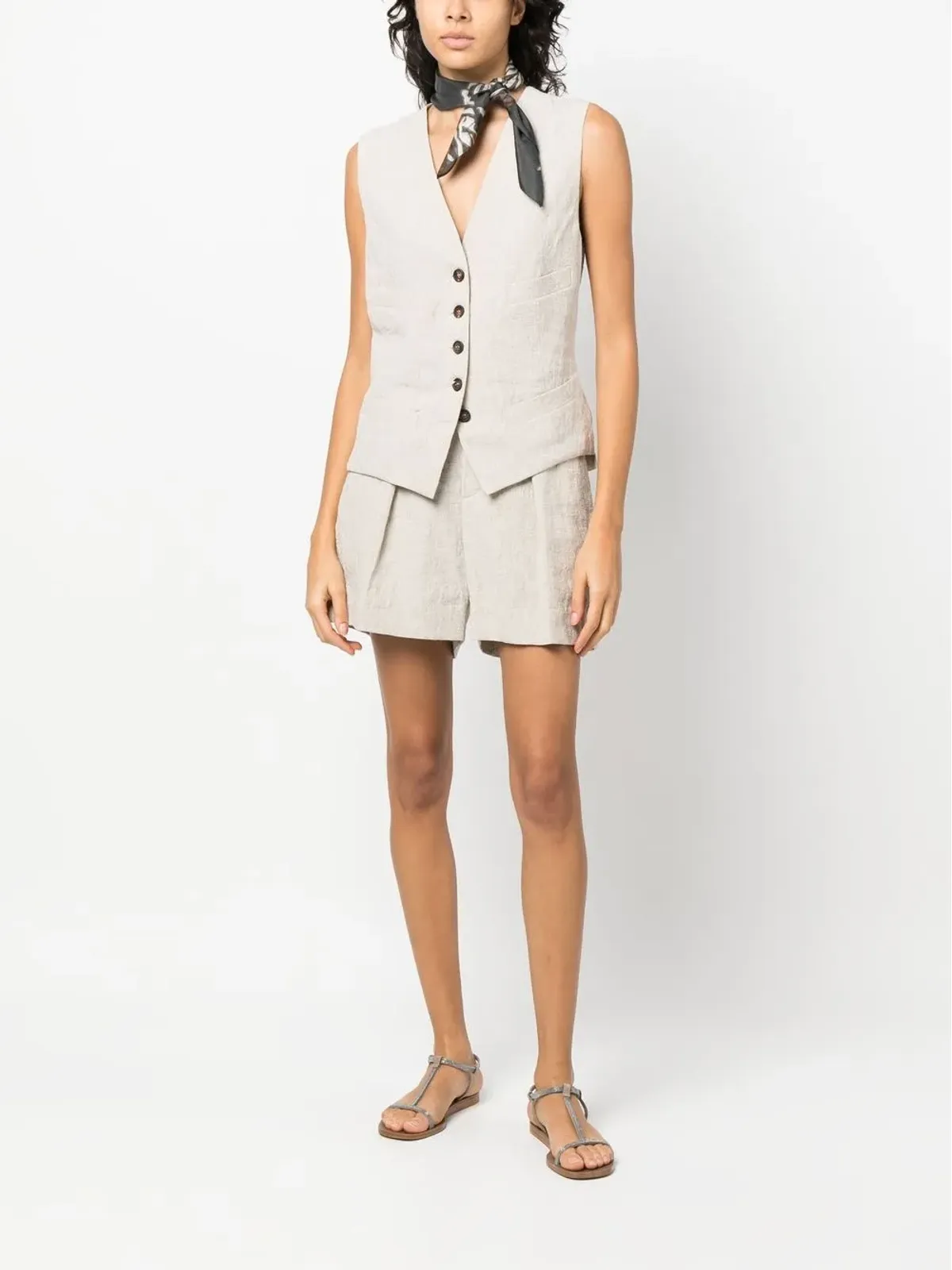 Brunello Cucinelli Vネック ボタンアップ ウエストコート - 画像2