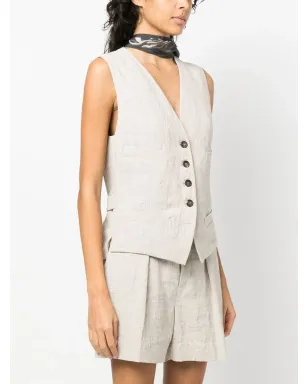 Brunello Cucinelli Vネック ボタンアップ ウエストコート - サムネイル3