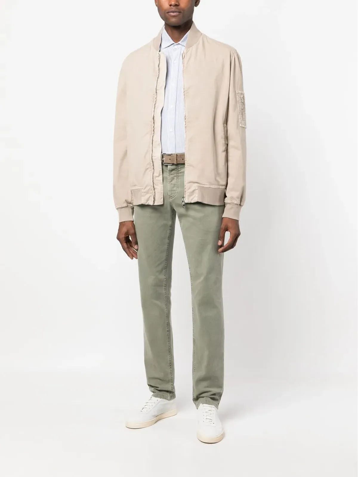 Brunello Cucinelli キャンディストライプ長袖シャツ - 画像2