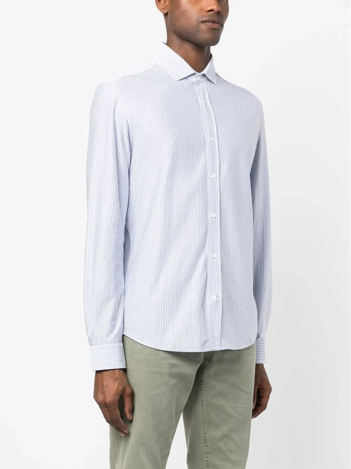 Brunello Cucinelli キャンディストライプ長袖シャツ - 画像3