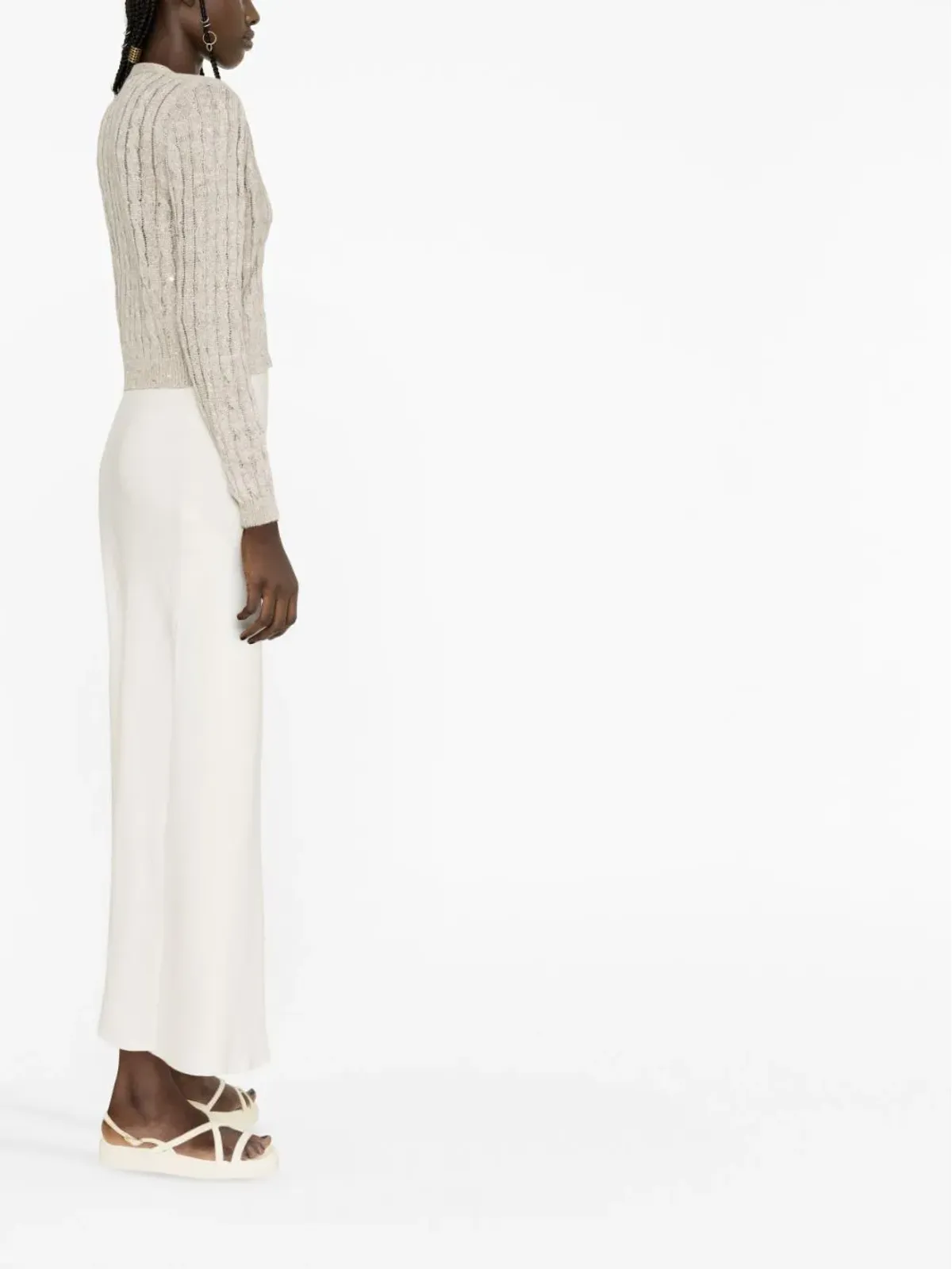 Brunello Cucinelli サテンミディスカート - 画像3