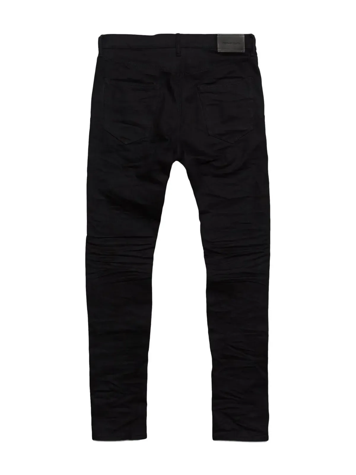Purple Brand シワ加工のスリムカットジーンズ（ブラック） - 画像5