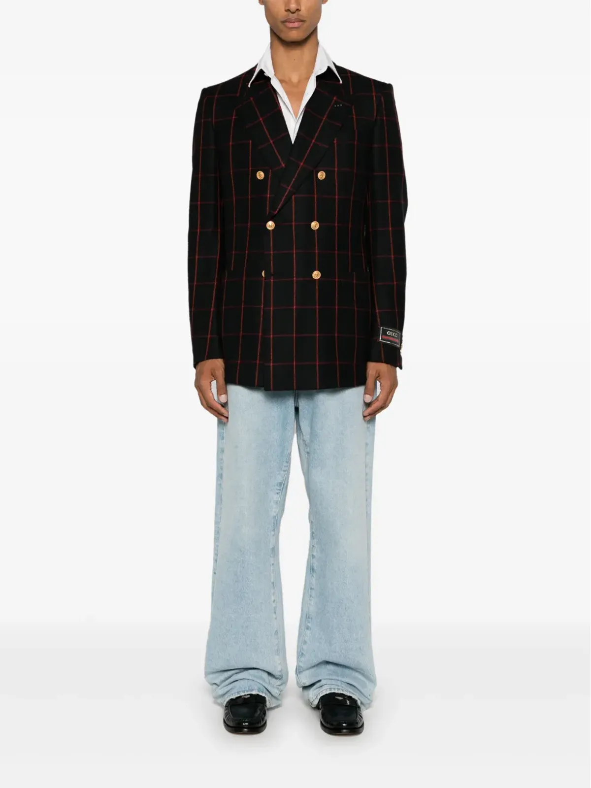 Gucci ロゴパッチブレザー - 画像2