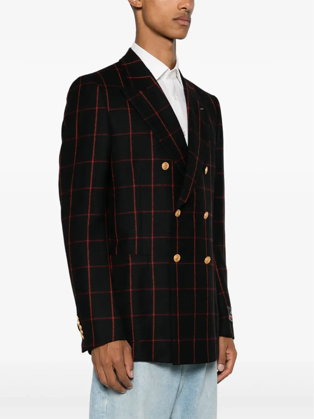 Gucci ロゴパッチブレザー - 画像3