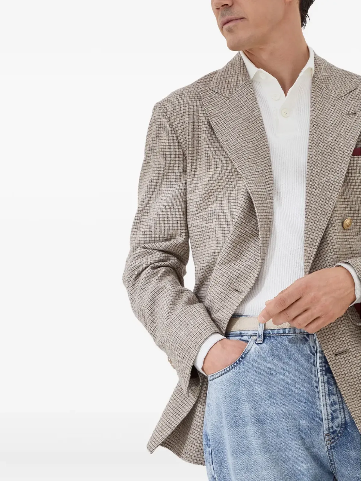 Brunello Cucinelli ニットポロジャンパー - 画像5